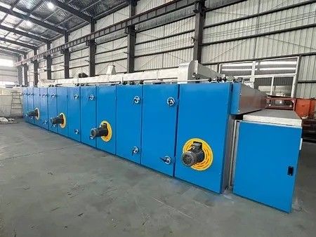 Electrical Heating Fabric Oven 600GSM Hot Air Through Oven Single Conveyor Belt For Soft Wadding