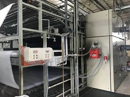 Three layer hot air oven for nonwoven spray bond 40-400gsm wadding