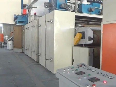 High capacity gas heating hot air double belt oven