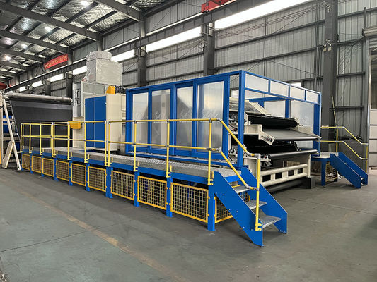 Industrial Non Woven double or single cylinder Carding Machine with self-cleaning system